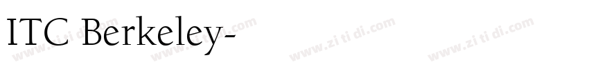 ITC Berkeley字体转换